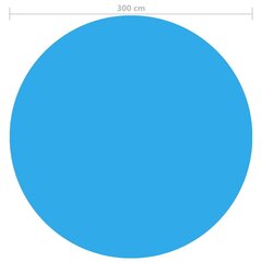 vidaXL ujuv ümar päikeseenergiat kasutav basseinikile, 300 cm, sinine hind ja info | Basseinitehnika | kaup24.ee