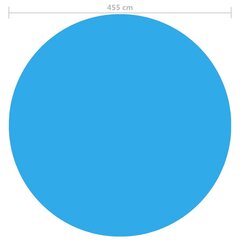 vidaXL ujuv ümar päikeseenergiat kasutav basseinikile, 455 cm, sinine hind ja info | Basseinitehnika | kaup24.ee