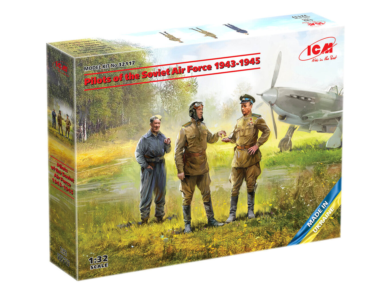 Liimitav mudel ICM 32117 Pilots of the Air Force 1943-1945 1/32 цена и информация | Liimitavad mudelid | kaup24.ee