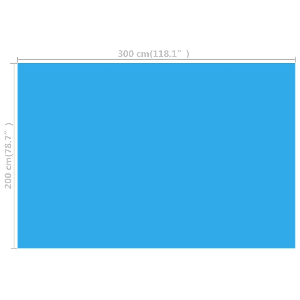 Ristkülikukujuline basseinikate 300 x 200 cm PE sinine цена и информация | Basseinitehnika | kaup24.ee