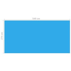 Ristkülikukujuline basseinikate 549 x 274 cm PE sinine hind ja info | Basseinitehnika | kaup24.ee