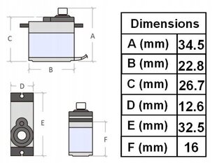 Servomootor SRT 9 g (2,5 kg/ 0.1s), veekindel hind ja info | Nutiseadmed ja aksessuaarid | kaup24.ee