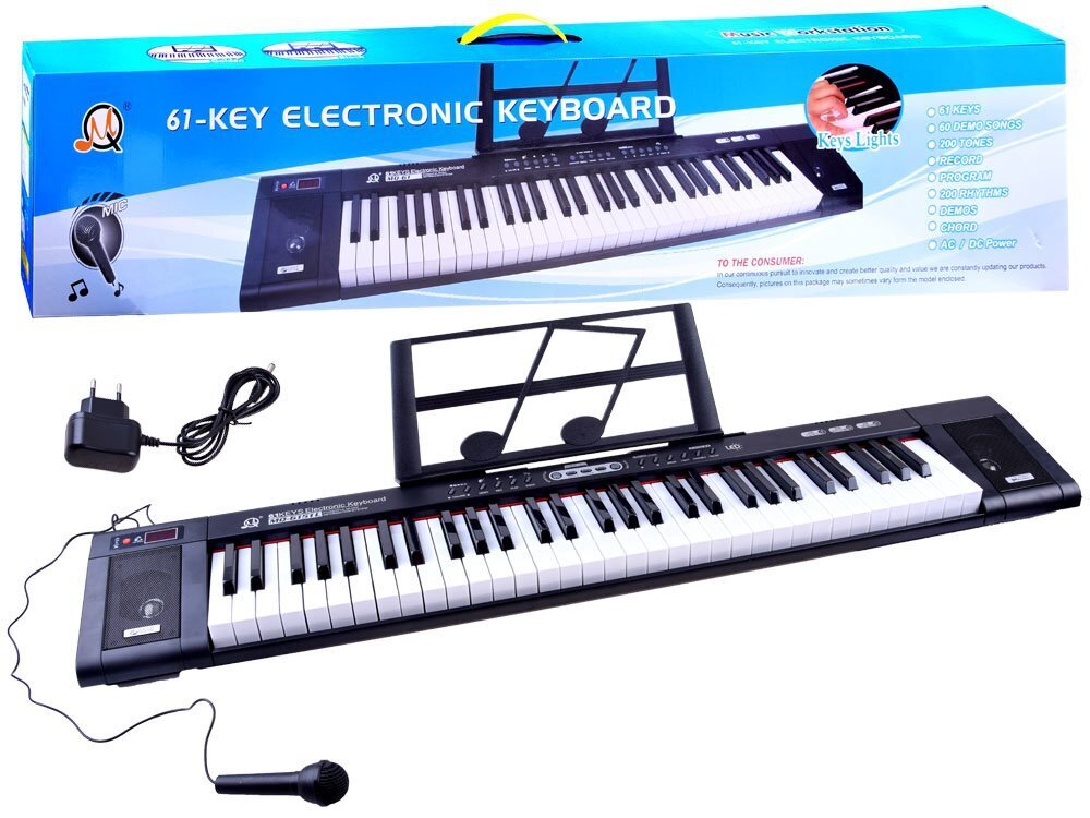 Klaveri klaviatuur 61 klahviga MQ6151L, IN0124 hind ja info | Arendavad mänguasjad | kaup24.ee