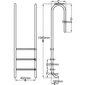 vidaXL basseiniredel 4 astmega, roostevabast terasest, 120 cm hind ja info | Basseinitehnika | kaup24.ee