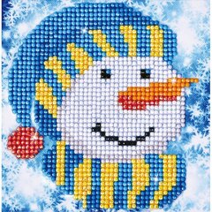 Алмазная мозаика  Snowman Cap Picture, 13,54x13,54 см цена и информация | Алмазная мозаика | kaup24.ee