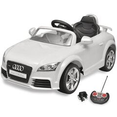 Valge Audi TT RS pealeistutav auto lastele puldiga hind ja info | Laste elektriautod | kaup24.ee