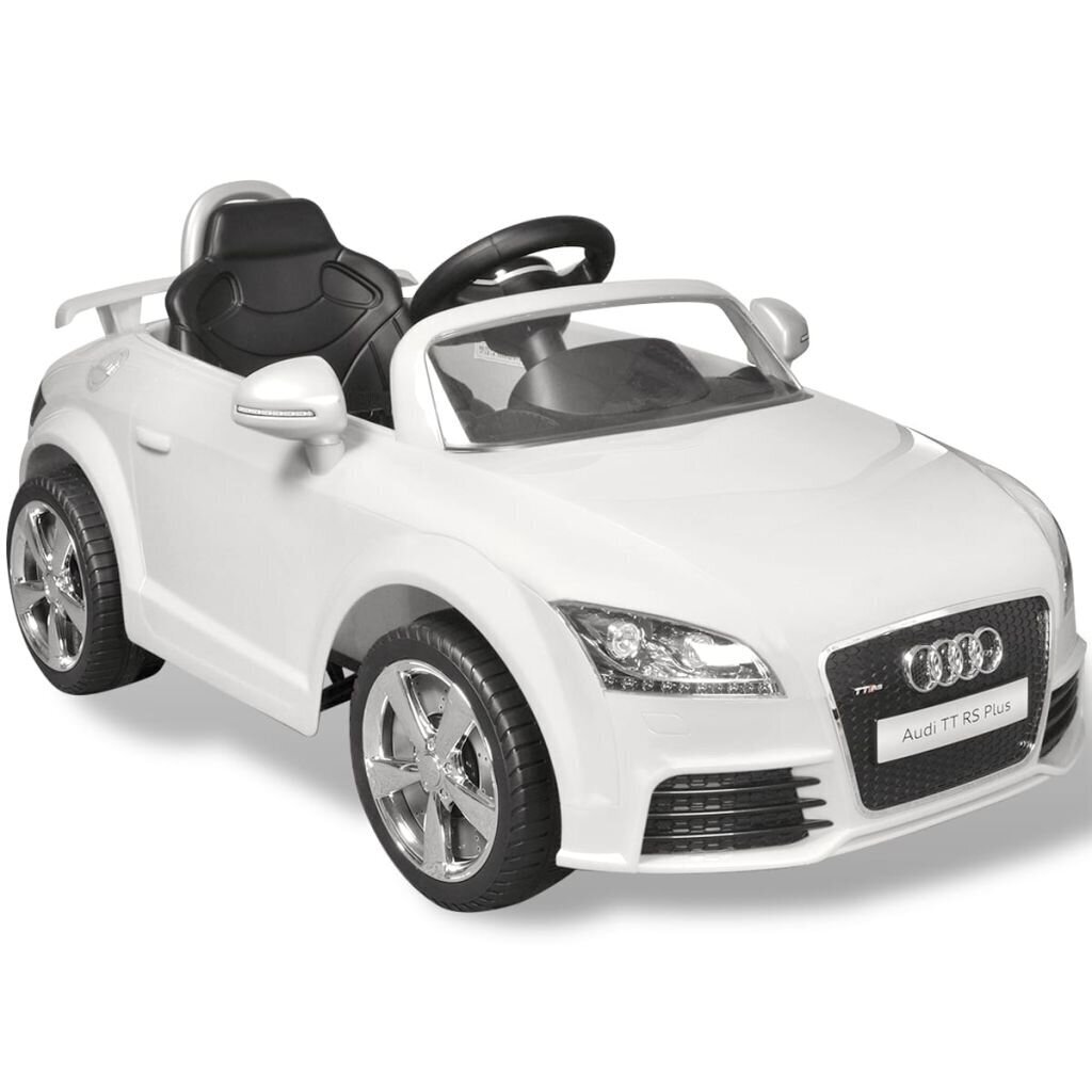 Valge Audi TT RS pealeistutav auto lastele puldiga hind ja info | Laste elektriautod | kaup24.ee