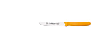 Нож 11 см, волнистое лезвие, желтая рукоять цена и информация | Ножи и аксессуары для них | kaup24.ee