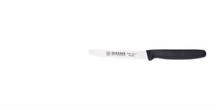 Нож 11 см, волнистое лезвие, черная рукоять цена и информация | Ножи и аксессуары для них | kaup24.ee