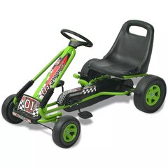 vidaXL pedaalidega kartauto reguleeritava istmega, roheline hind ja info | Poiste mänguasjad | kaup24.ee