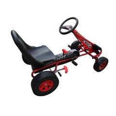 Pedaalidega kart lastele, reguleeritava istmega, punane цена и информация | Игрушки для мальчиков | kaup24.ee