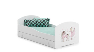 Voodi ADRK Furniture Pepe Ballerina with Unicorn, 140x70 cm, valge hind ja info | Lastevoodid | kaup24.ee