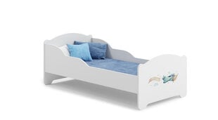 Voodi ADRK Furniture Amadis Plane with a Banner, 160x80 cm, valge цена и информация | Детские кровати | kaup24.ee
