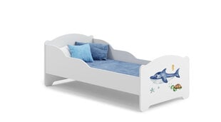 Voodi ADRK Furniture Amadis Sea Animals, 160x80 cm, valge цена и информация | Детские кровати | kaup24.ee