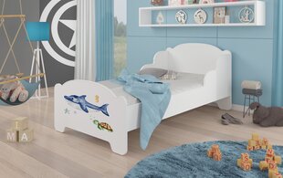 Voodi ADRK Furniture Amadis Sea Animals, 160x80 cm, valge цена и информация | Детские кровати | kaup24.ee