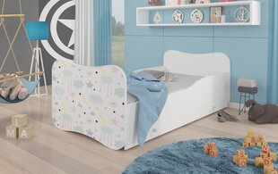 Voodi ADRK Furniture Gonzalo Galaxy, 140x70 cm, valge цена и информация | Детские кровати | kaup24.ee