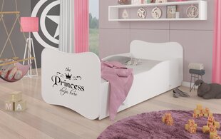 Кровать ADRK Furniture Gonzalo Princess Black, 140x70 см, белый цвет цена и информация | Детские кровати | kaup24.ee