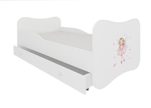Voodi ADRK Furniture Gonzalo Girl with Wings, 140x70 cm, valge цена и информация | Детские кровати | kaup24.ee