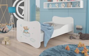 Voodi ADRK Furniture Gonzalo Teddy Bear and Cloud, 140x70 cm, valge hind ja info | Lastevoodid | kaup24.ee