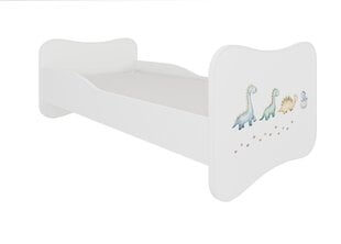 Кровать ADRK Furniture Gonzalo Dinosaurs, 140x70 см, белого цвета цена и информация | Детские кровати | kaup24.ee
