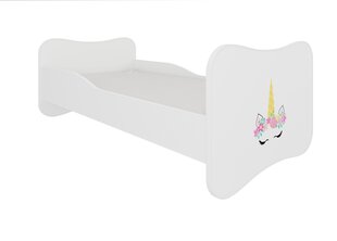 Voodi ADRK Furniture Gonzalo Unicorn, 140x70 cm, valge цена и информация | Детские кровати | kaup24.ee