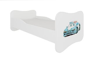 Кровать ADRK Furniture Gonzalo Police Car, 160x80 см, белый цвет цена и информация | Детские кровати | kaup24.ee