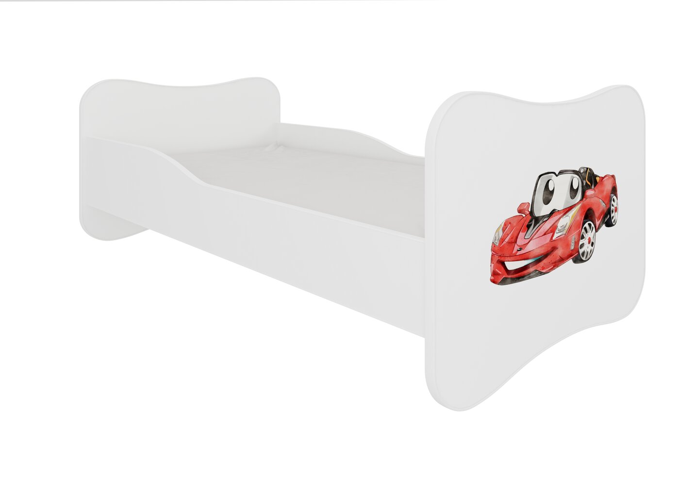 Voodi ADRK Furniture Gonzalo Red Car, 160x80 cm, valge hind ja info | Lastevoodid | kaup24.ee