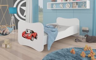 Voodi ADRK Furniture Gonzalo Red Car, 160x80 cm, valge цена и информация | Детские кровати | kaup24.ee