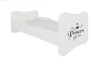 Кровать ADRK Furniture Gonzalo Princess Black, 160x80 см, белый цвет цена и информация | Детские кровати | kaup24.ee