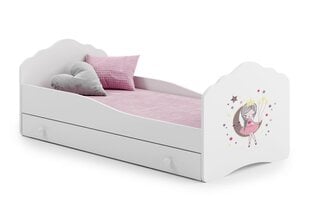 Voodi ADRK Furniture Casimo Sleeping Princess, valge цена и информация | Детские кровати | kaup24.ee
