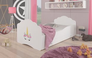 Voodi ADRK Furniture Casimo Unicorn, valge hind ja info | Lastevoodid | kaup24.ee