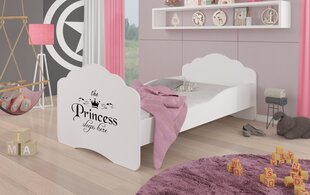 Кровать ADRK Furniture Casimo Princess Black, 160х80 см, белая цена и информация | Детские кровати | kaup24.ee