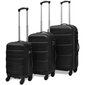 vidaXLi kolmeosaline kõvakattega kohvrite komplekt must цена и информация | Kohvrid, reisikotid | kaup24.ee