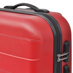 Kolmeosaline kõva kattega kohvrite komplekt vidaXL, punane цена и информация | Чемоданы, дорожные сумки | kaup24.ee