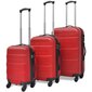 Kolmeosaline kõva kattega kohvrite komplekt vidaXL, punane цена и информация | Kohvrid, reisikotid | kaup24.ee