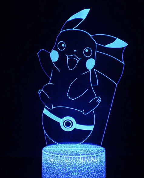Lamp 3D Led Pokemon hind ja info | Lastetoa valgustid | kaup24.ee