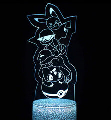 Lamp 3D Led Pokemon hind ja info | Lastetoa valgustid | kaup24.ee