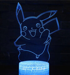 Lamp 3D Led Pokemon hind ja info | Lastetoa valgustid | kaup24.ee