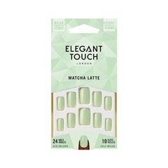 Kunstküüned Elegant Touch Core Color Nael With Liimiga Almond Matcha Latte 24 tk. hind ja info | Maniküüri ja pediküüri tarvikud | kaup24.ee