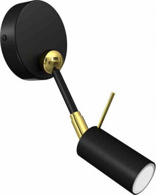 Milagro Wall lamp IRIS Black / Gold 1x mini GU10 hind ja info | Seinavalgustid | kaup24.ee