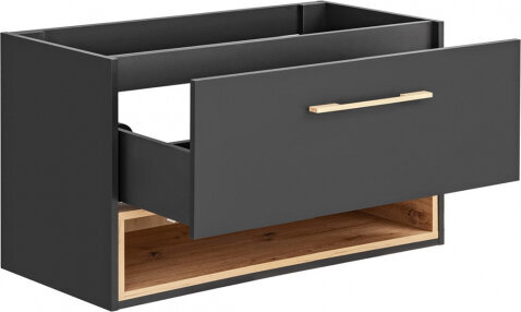 Hakano BATHROOM/BTCABINET/HOM/GALIO/DARKGREY+OAK/57x100 цена и информация | Vannitoakapid | kaup24.ee