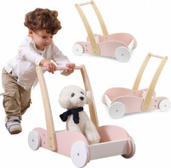 Viga Toys Viga PolarB Wooden Stroller 2in1 Walker Pusher цена и информация | Игрушки для малышей | kaup24.ee