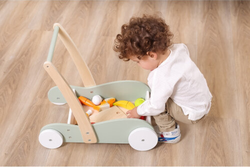 Viga Toys Viga PolarB Wooden Stroller 2in1 Walker Pusher hind ja info | Imikute mänguasjad | kaup24.ee