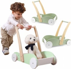 Viga Toys Viga PolarB Wooden Stroller 2in1 Walker Pusher цена и информация | Игрушки для малышей | kaup24.ee