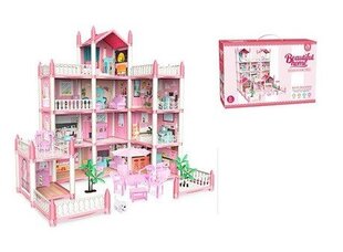 Dollhouse villa roosa DIY, 4 taset mööblit hind ja info | Tüdrukute mänguasjad | kaup24.ee