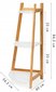 Modernhome Corner bamboo bookcase with 3 shelves цена и информация | Riiulid | kaup24.ee