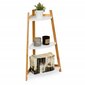 Modernhome Corner bamboo bookcase with 3 shelves hind ja info | Riiulid | kaup24.ee