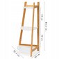 Modernhome Corner bamboo bookcase with 3 shelves hind ja info | Riiulid | kaup24.ee