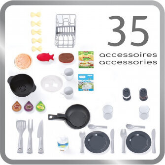 Smoby Studio Kitchen Tech + 35 Accessories hind ja info | Tüdrukute mänguasjad | kaup24.ee