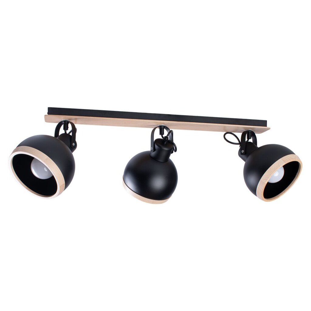 Milagro OVAL BLACK 3xE27 ceiling lamp цена и информация | Laelambid | kaup24.ee